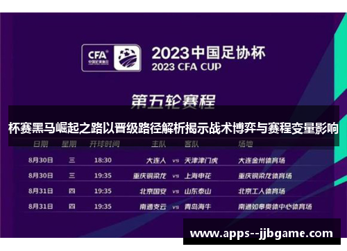 杯赛黑马崛起之路以晋级路径解析揭示战术博弈与赛程变量影响